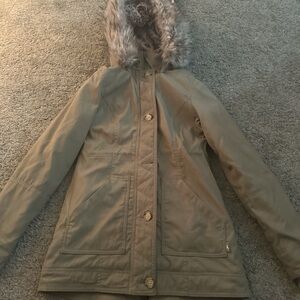 Women's Green Hooded Parka
